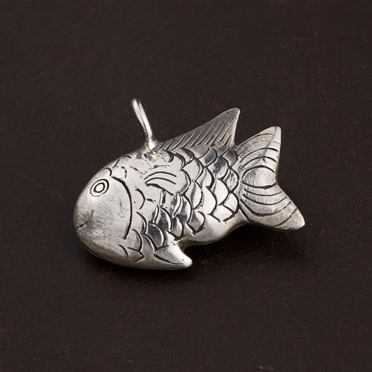 Cultural Lucky Fish Pendant Silver 925